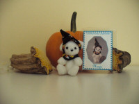 Maizie - Cobblestone Creations mini Halloween teddy bear