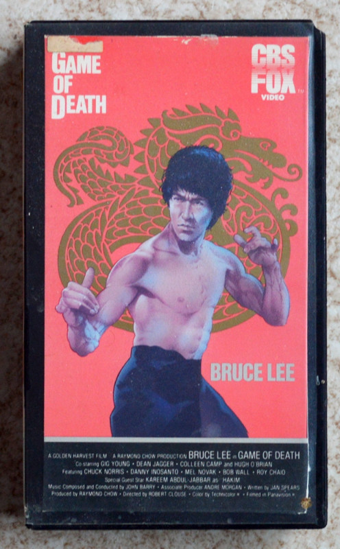 GAME OF DEATH BRUCE LEE Kung-Fu VHS ENGLISH former rental video dans CD, DVD et Blu-ray  à Ouest de l’Île