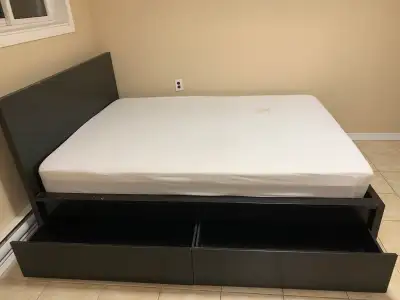 Queen bed and dresser , View more