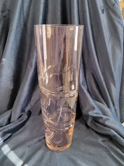 Tall Pink Vase with some Swirl, View more