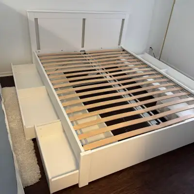 IKEA Full bed frame with under bed 4 drawers SONGESAND  , View more