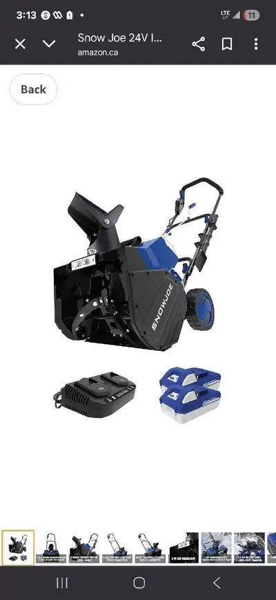 Snow Joe 24Volt Electric Blower , View more