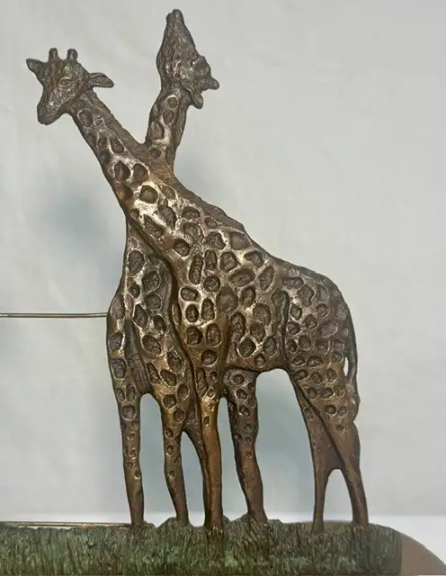 Denis Mathews Bronze Giraffes Picture Frame in Arts & Collectibles in Mission - Image 5