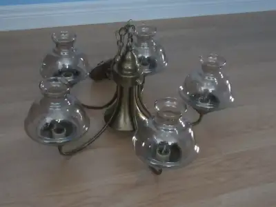 Brushed Brass 5-Light Chandelier, View more