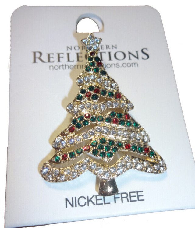 New Gold Northern Reflections Broach – Holiday Tree – $30 in Other in Ottawa
