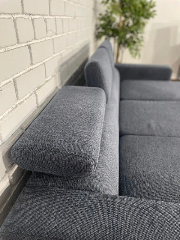 3 Seater Fabric Sofa with Storage Ottoman with Free delivery. in Couches & Futons in Hamilton - Image 2