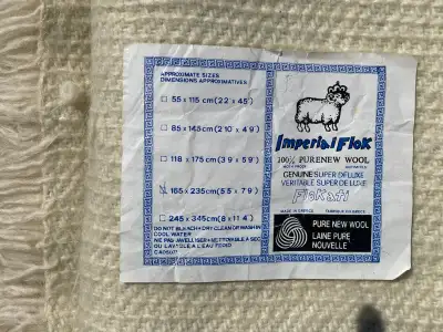 VINTAGE GREEK FLOKATI RUG – 100% PURE NEW WOOL – NEVER USED, View more