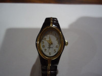 Woman's Kenneth Cole Watch A126-10 Quartz Gold and Black