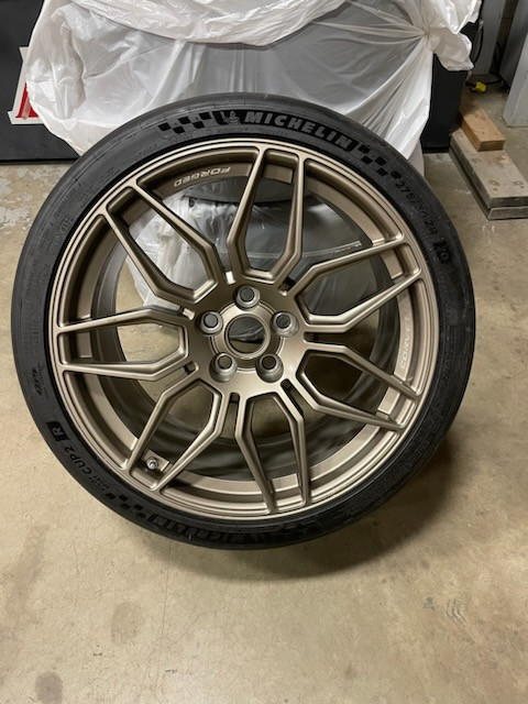 BRAND NEW C8 Z06 Tech Bronze Forged Aluminum Wheels OEM FACTORY in Tires & Rims in Calgary