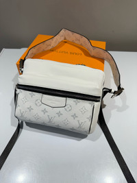 Louis Vuitton white outdoor messenger bag
