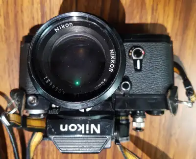 Nikon F2AS w F 1.14 50mm Lens & Case Nikkor F 1.2.8 135mm lens Tamron F 4.5 85-210 Zoom w/Maco Lens...