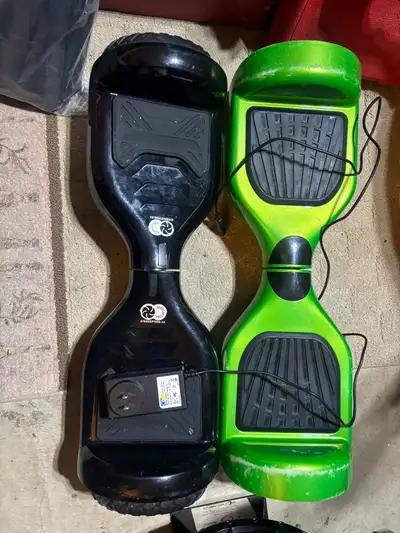 As pictures show 2 Hoover boards or smart boards and charger Don’t have time to see what they need t...