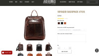 Jack Georges Voyager Professional Genuine Leather Backpack #7516