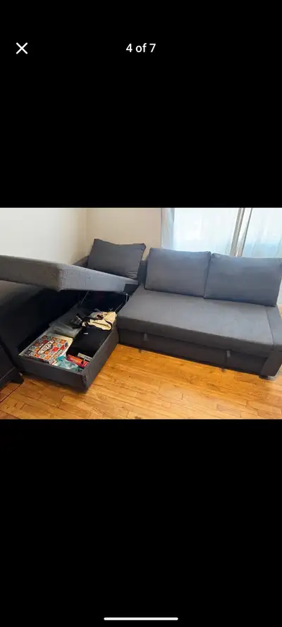 delivery pullout sectional with storage , View more