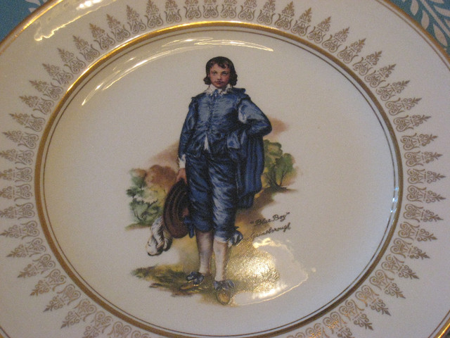 Blue Boy and Pinkie Plates, Pitcher and Platter in Arts & Collectibles in Vernon - Image 3