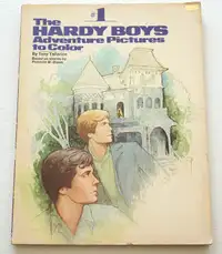 #1 Hardy Boys Adventure Pictures to Color c1977 Treasure Book