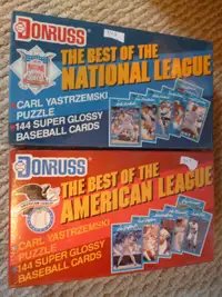 Donruss MLB Best of National & American League sealed card boxes