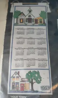 Hobby Kraft Sequined Sequinned 1993 Calendar Craft Kit