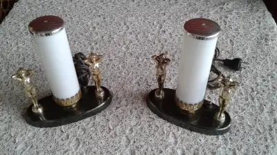 Vintage Set of Art Deco Table Lamps, View more