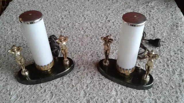 Vintage Set of Art Deco Table Lamps in Arts & Collectibles in New Glasgow - Image 2