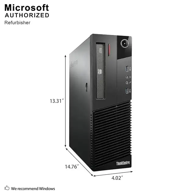 Vends Lenovo Thinkcenter +écran Samsung incurvé 24 pces in Desktop Computers in City of Montréal - Image 3