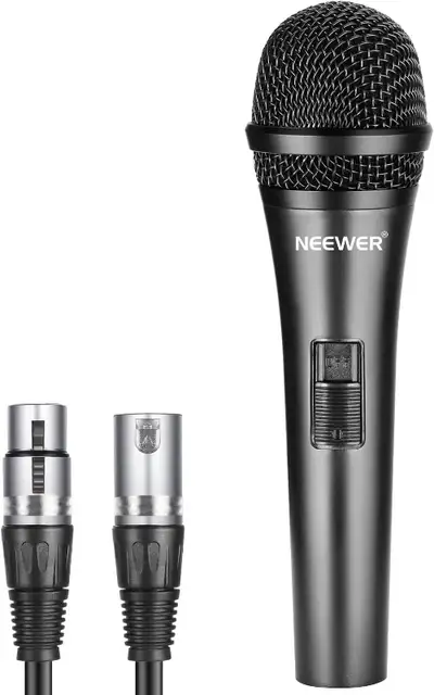 Neewer Cardioid Dynamic Microphone  XLR Male to XLR Female cable, View more