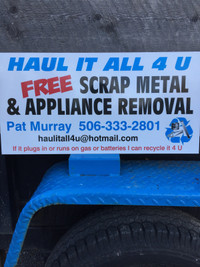Free scrap metal and appliance removal 