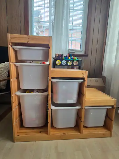 Ikea Trofast Ikea Storage Shelf (2012 Solid Pine, honey colour), View more