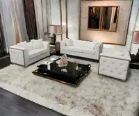 Julia Beige Velvet Sofa Set 3pcs modern design 