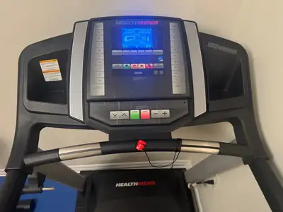 -Healthrider H70T Folding Treadmill features workout programs designed by iFit Trainers. -iPod® Comp...