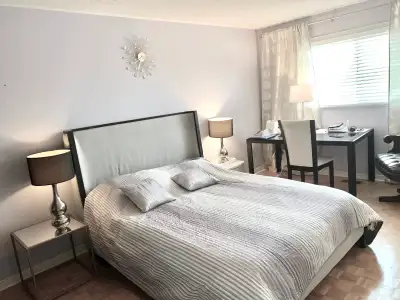 Large and beautifully furnished master bedroom with 4- piece privat bathroom at the main floor of a...