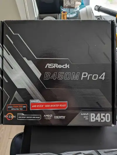 Selling a used Asrock pro4 b450m motherboard, which is in good working condition, ready for your nex...