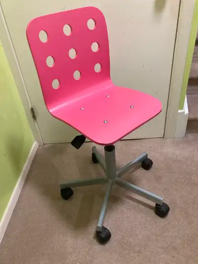 Two IKEA Jules Chairs (white and pink), View more