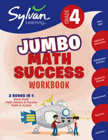 4th Grade Jumbo Math Success Workbook by Sylvan Learning 9780307479204 NEW AND USED COLLEGE AND UNIV...