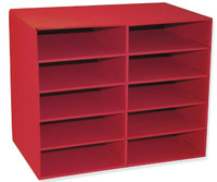 Organisateur de rangement Classroom Keepers Red Shelf Organizer