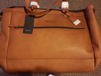 Brown Leather Bugatti Tote