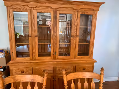 Description Solid Oak - Custom made, Similar model to one made by Wood Craft: Cabinet Upper Glass do...