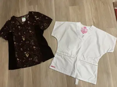 nursing scrub tops size S each 4$ or both for 6$, View more