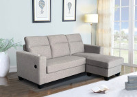 New Sleek Reversible Sectional Sofa With Cup Holder Big Sale