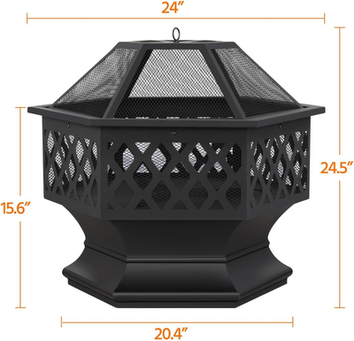 Brand New 24" Hexagon Fire Pit, View more