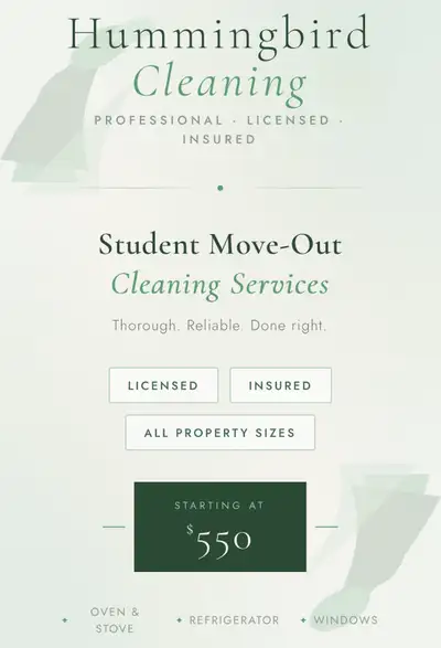  Student Move-Out Cleaning | Licensed & Insured , View more