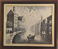 Art4u2enjoy (a) Original Black and White Oil Painting by D.Colo