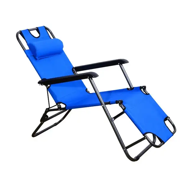 Folding Lounge Chair Portable Chaise Sun Lounger Recliner Outdoo in Patio & Garden Furniture in Markham / York Region - Image 3