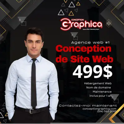 Conception de Site Web 499$, Graphiste, Website design, View more