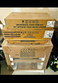 BNIB Kitchen appliances-Cooktop and wall oven, microwave trim