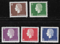 TIMBRE CANADA No. 401-405 NEUFS et sans charnière