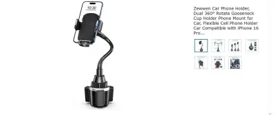 Cellphone holder compatible with all sizes and brands of cellphones; longer or wider.