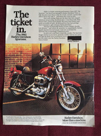 1980 Harley-Davidson Sportster Original Ad