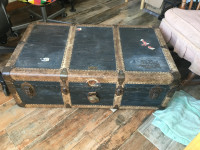 Heavy duty vintage trunk, ideal for classy coffee table