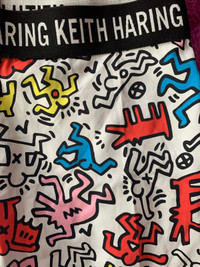  Keith Herring logo waistband NEW  stretch leggings women
